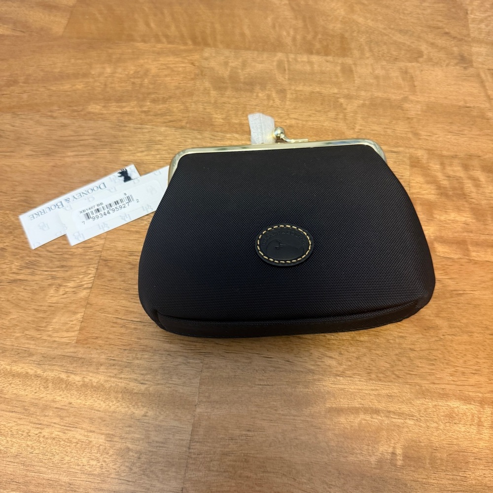 Dooney & Bourke Black and Gold Clutch